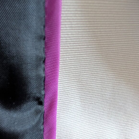 Tahari Colorblock Coat Cream Black Cotton Blend Size Small Overcoat Classic - Picture 12 of 14